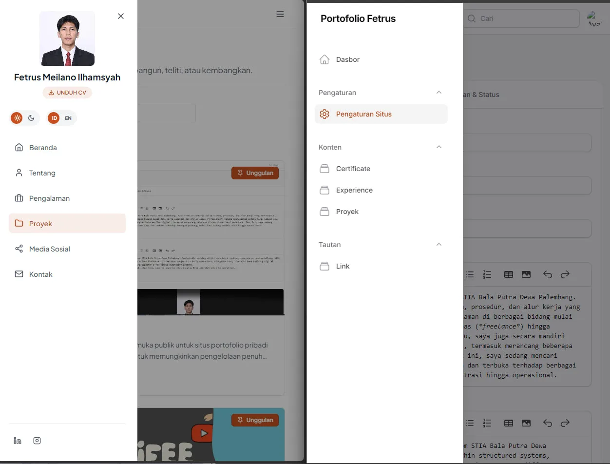 Site Settings page in the admin panel